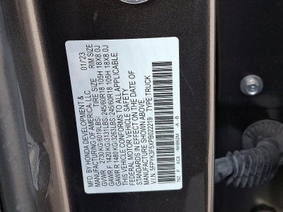 2023 Honda Ridgeline RTL AWD