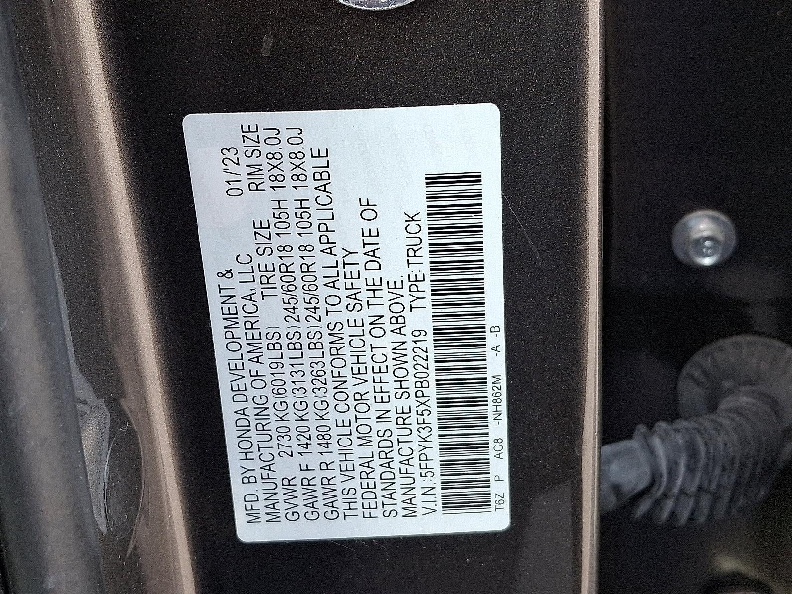 2023 Honda Ridgeline RTL AWD