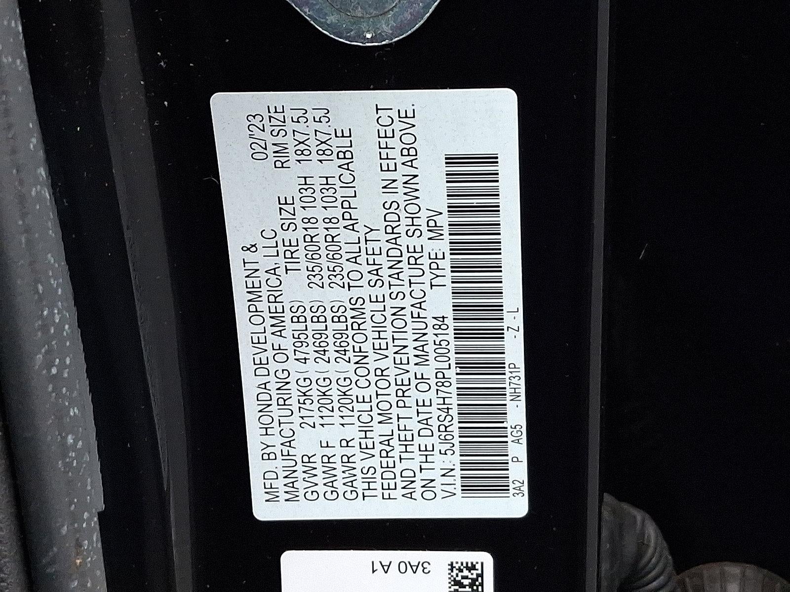 2023 Honda CR-V EX-L AWD w/o BSI