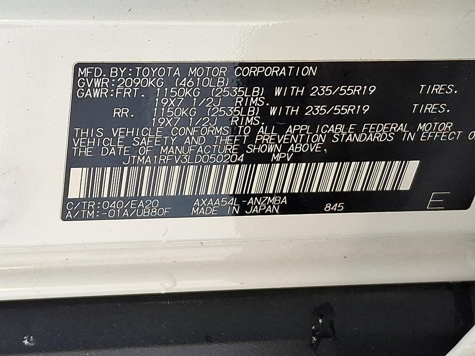 2020 Toyota RAV4 XLE Premium AWD (Natl)