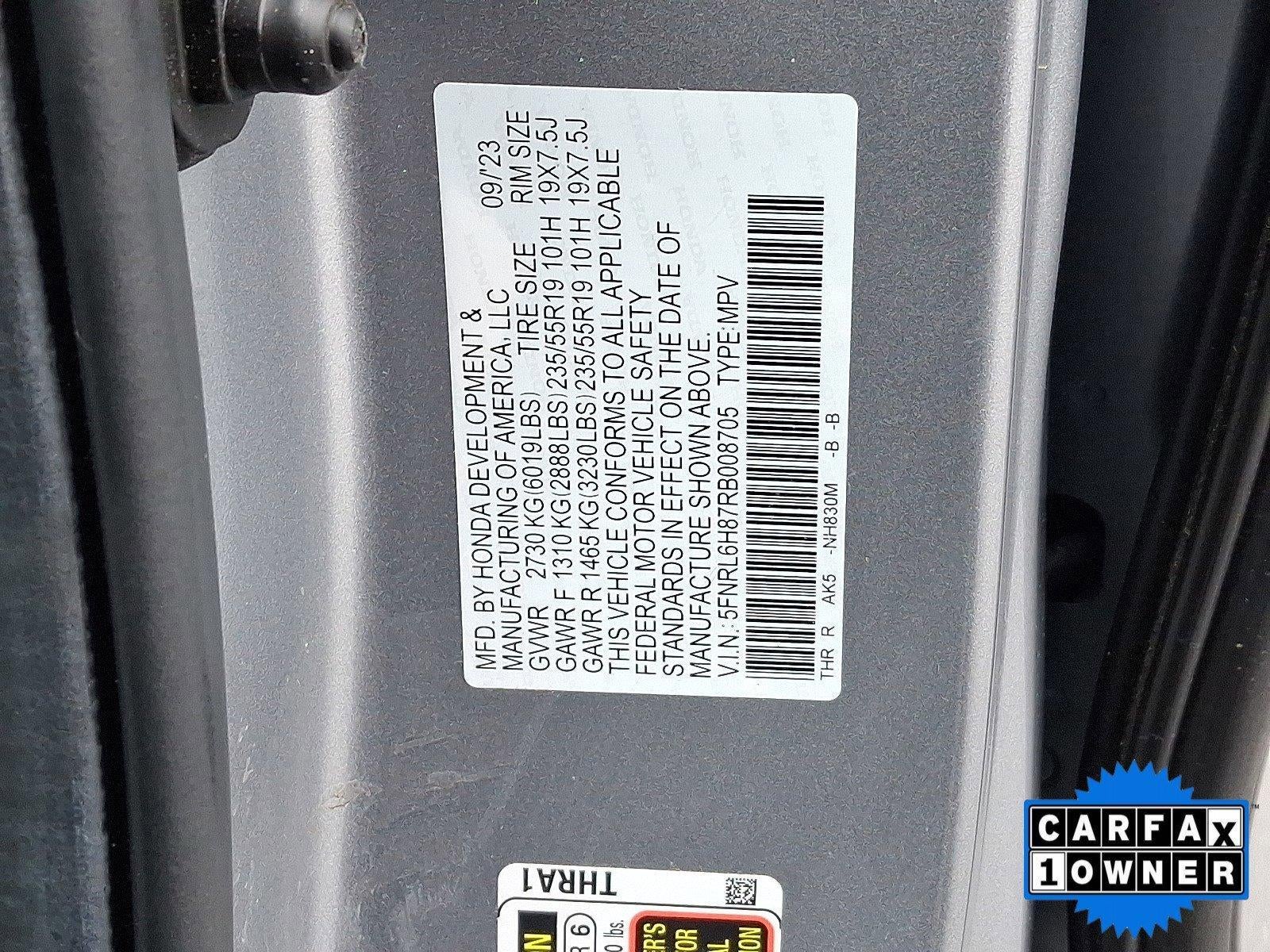 2024 Honda Odyssey Touring Auto