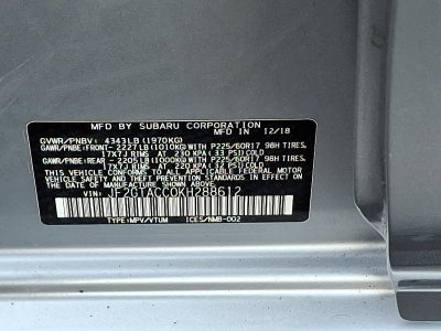 2019 Subaru Crosstrek 2.0i Premium CVT