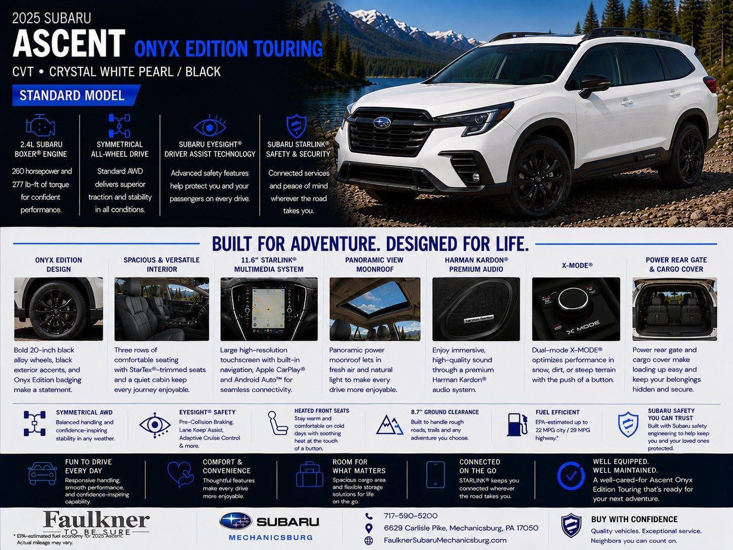 2025 Subaru Ascent Onyx Edition Touring 7-Passenger