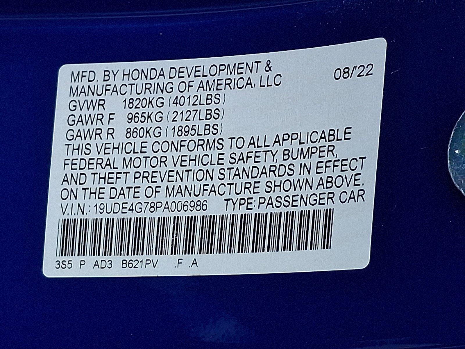 2023 Acura Integra Manual w/A-Spec Technology Package