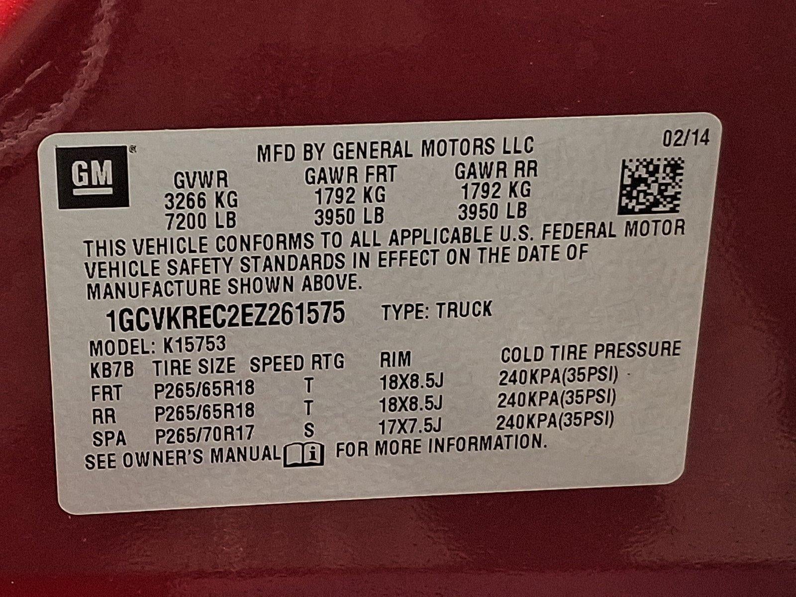 2014 Chevrolet Silverado 1500 Double Cab Standard Box 4-Wheel Drive LT w/2LT
