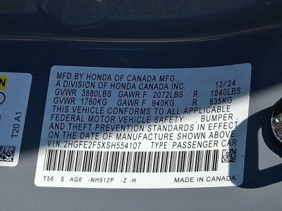 2025 Honda Civic Sedan Sport CVT