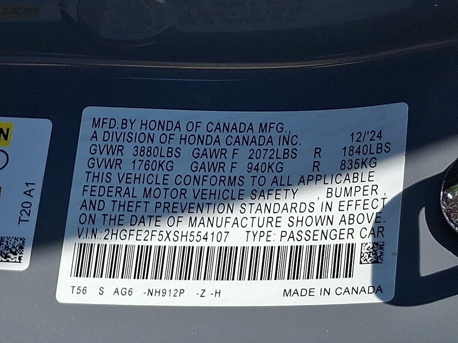 2025 Honda Civic Sedan Sport CVT