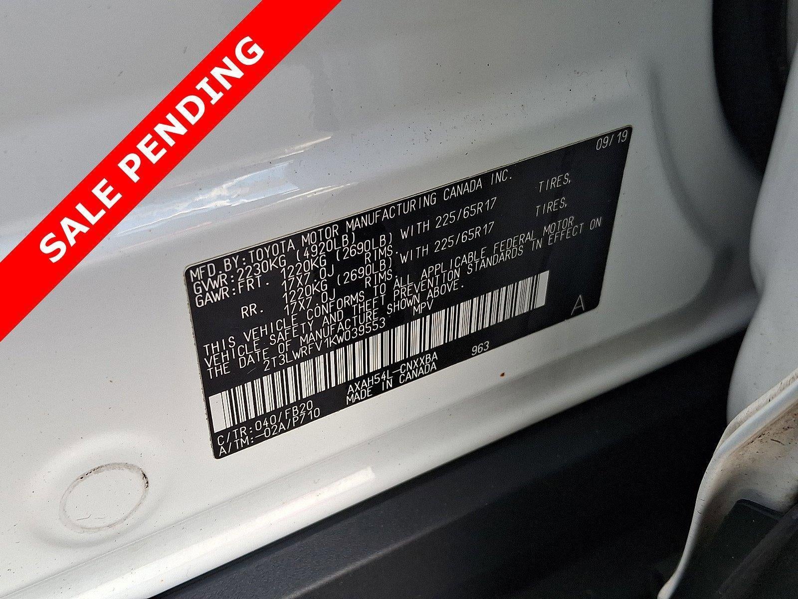 2019 Toyota RAV4 Hybrid LE AWD (Natl)