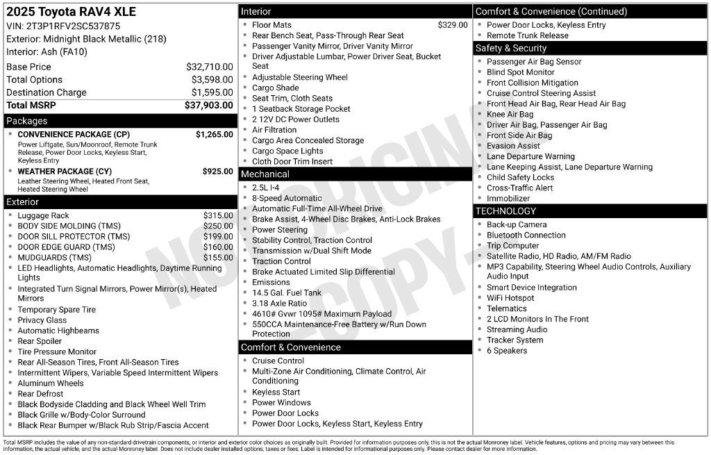 2025 Toyota RAV4 XLE CERTIFIED