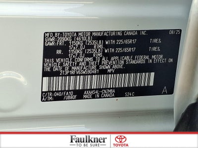 2025 Toyota RAV4 XLE AWD (Natl)