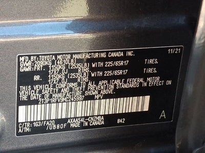 2021 Toyota RAV4 XLE CERTIFIED