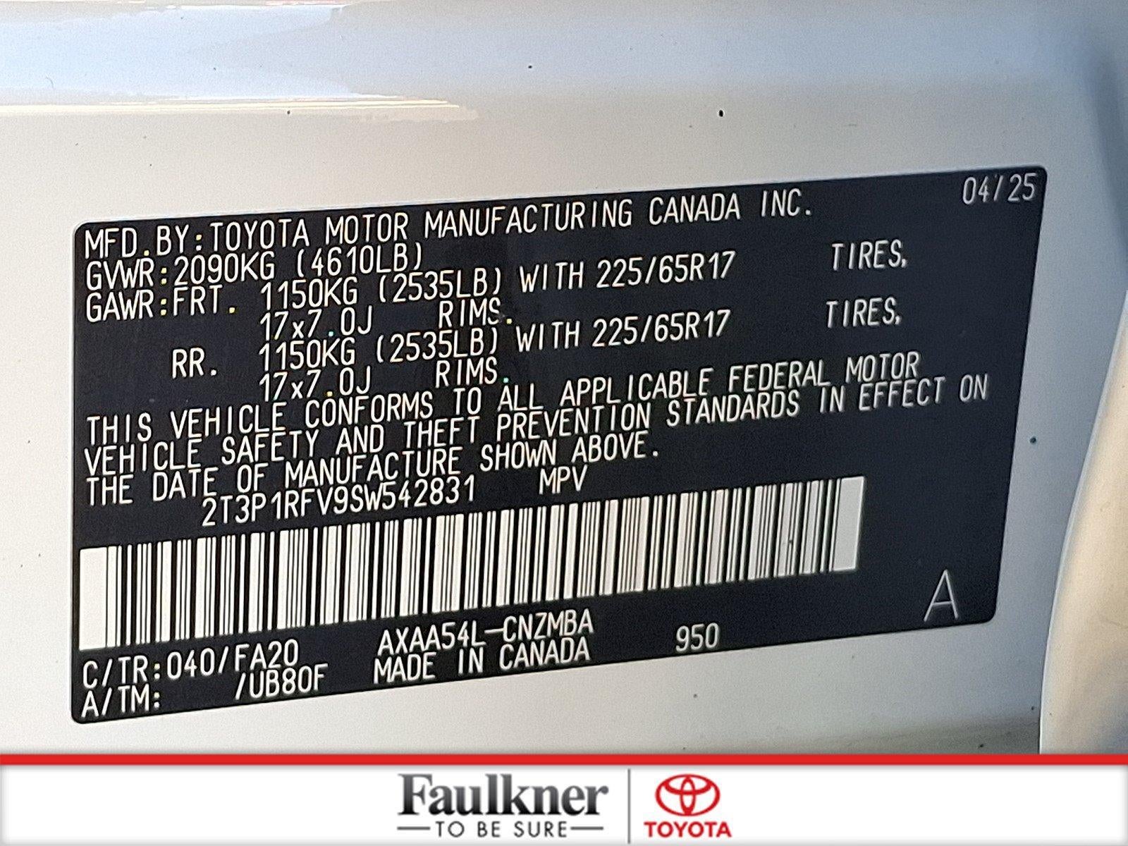 2025 Toyota RAV4 XLE AWD (Natl)