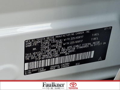 2025 Toyota RAV4 XLE AWD (Natl)