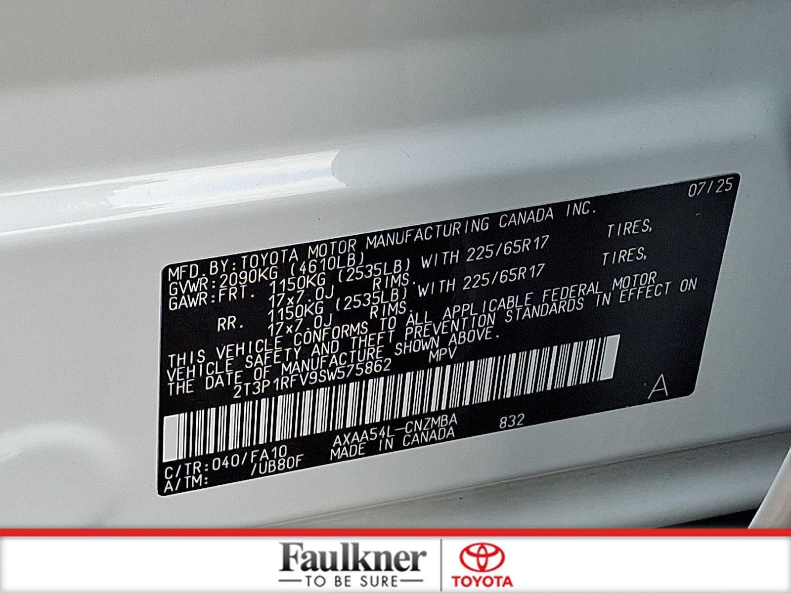 2025 Toyota RAV4 XLE AWD (Natl)