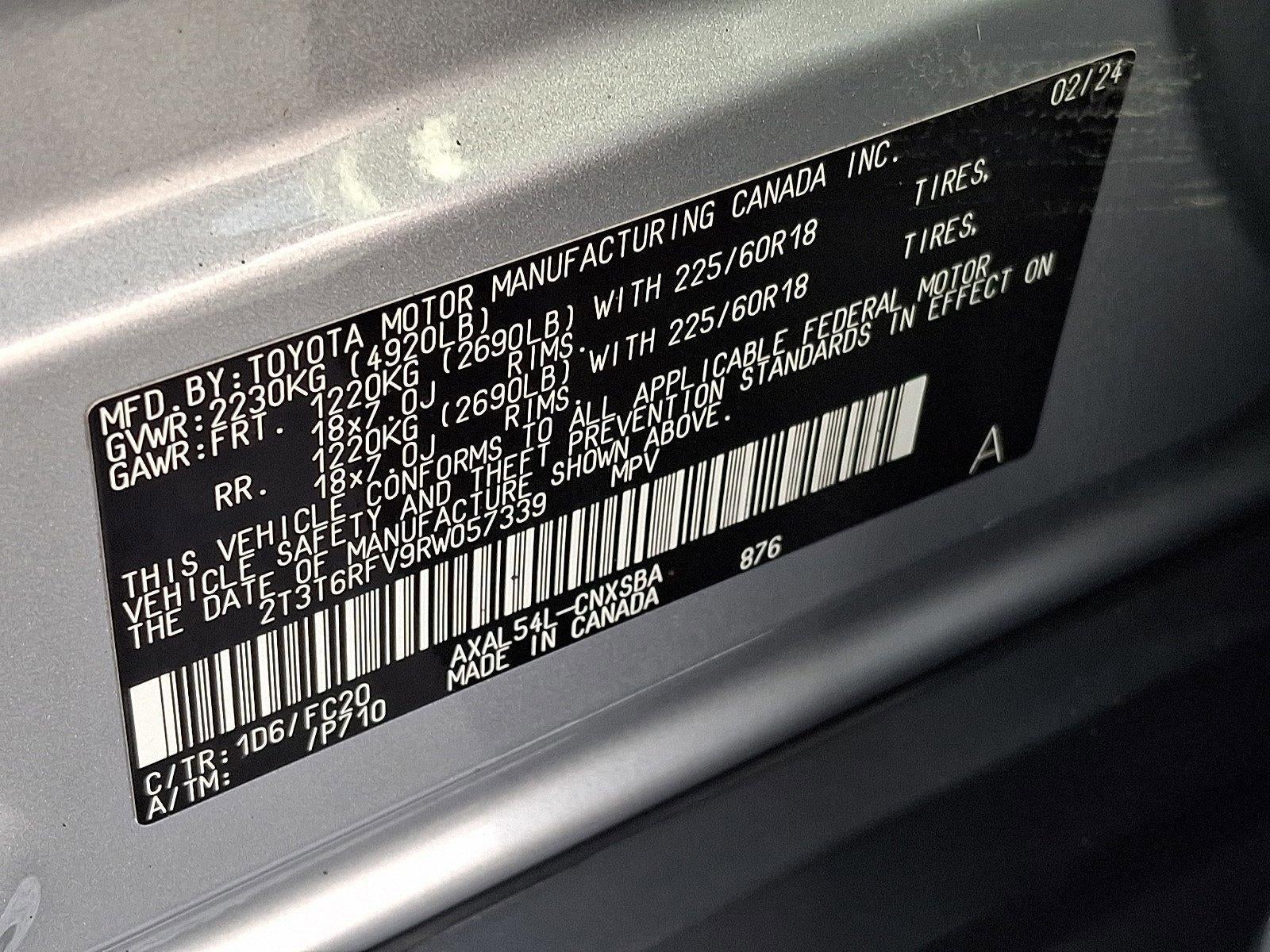 2024 Toyota RAV4 Hybrid SE AWD (Natl)