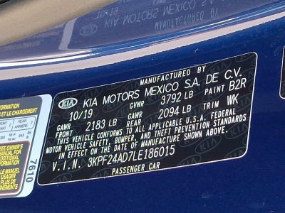 2020 Kia Forte LXS IVT