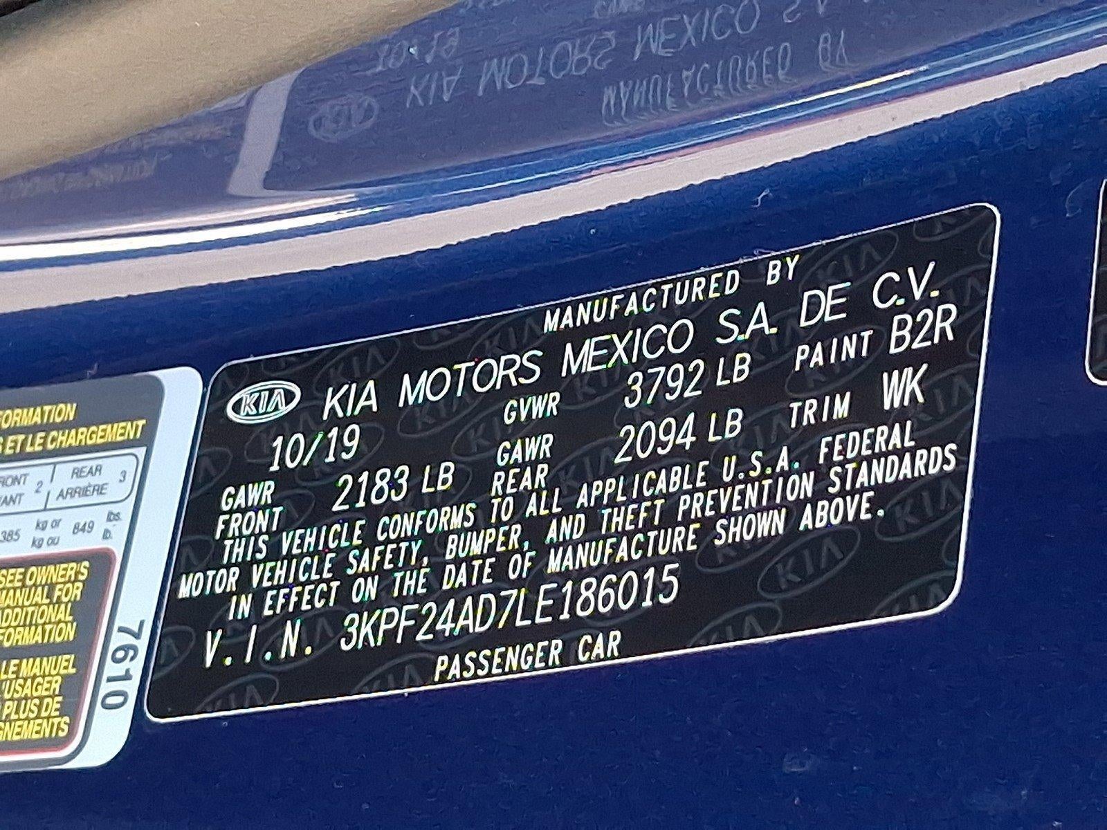 2020 Kia Forte LXS IVT