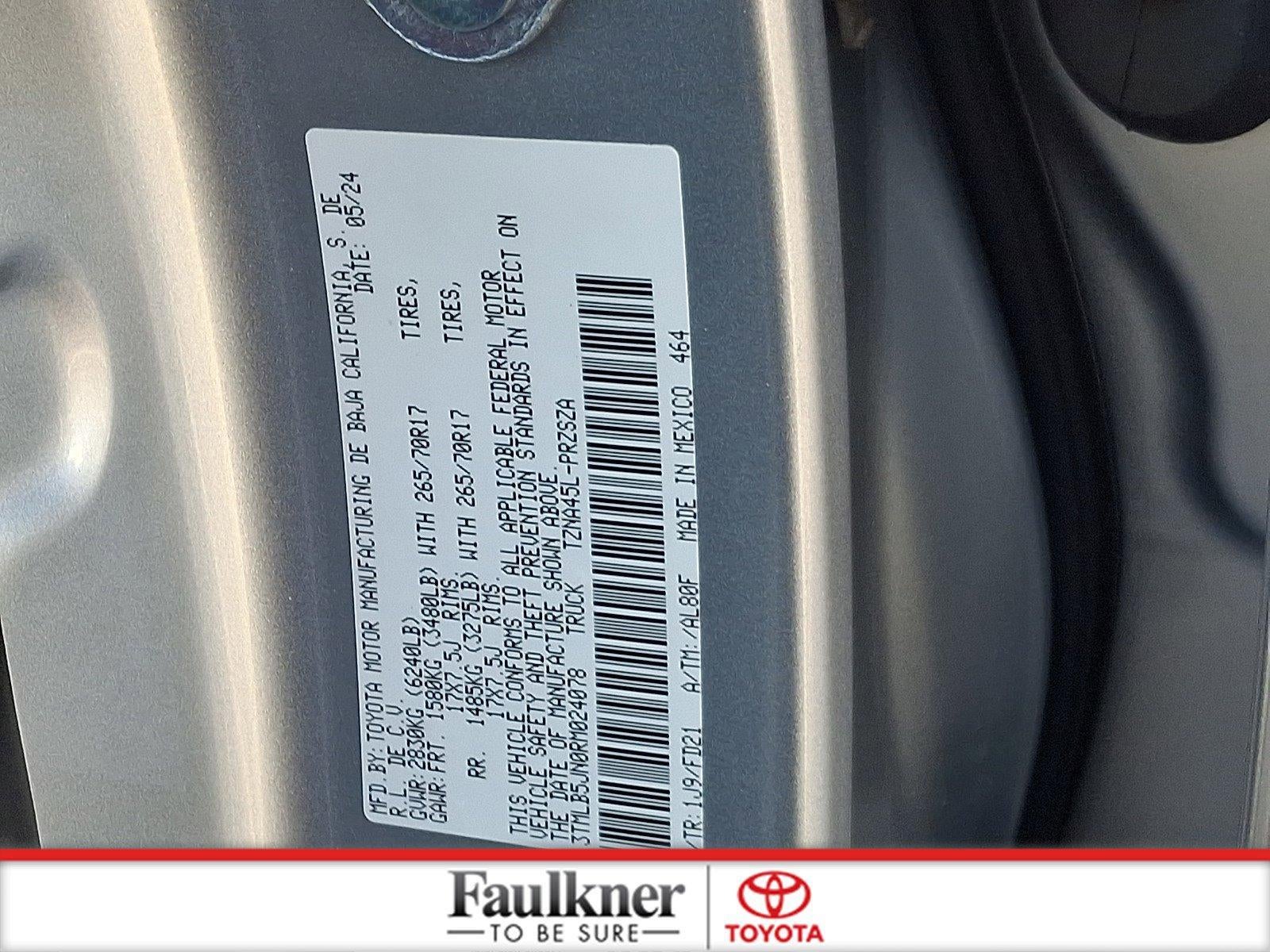 2024 Toyota Tacoma 4WD 4WD TRD Off Road Double Cab 5' Bed AT (Natl)