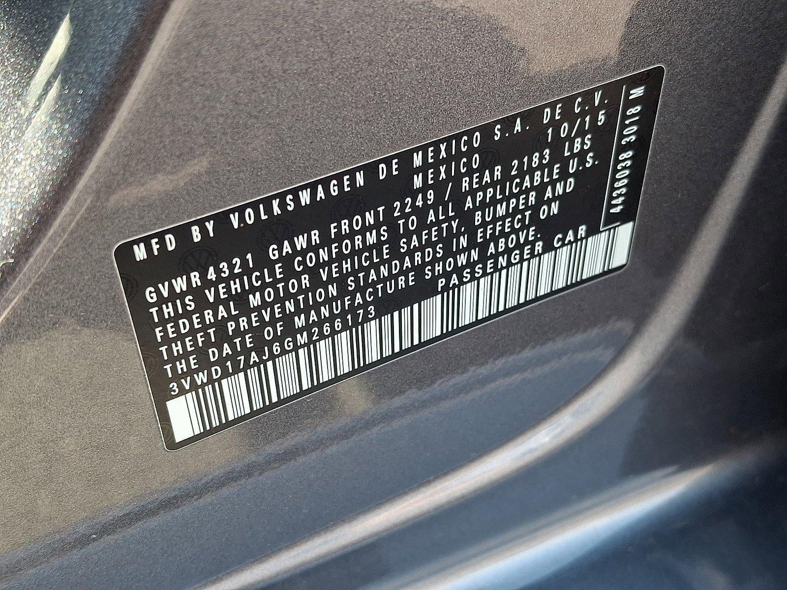 2016 Volkswagen Jetta 4dr Auto 1.8T Sport PZEV Sedan