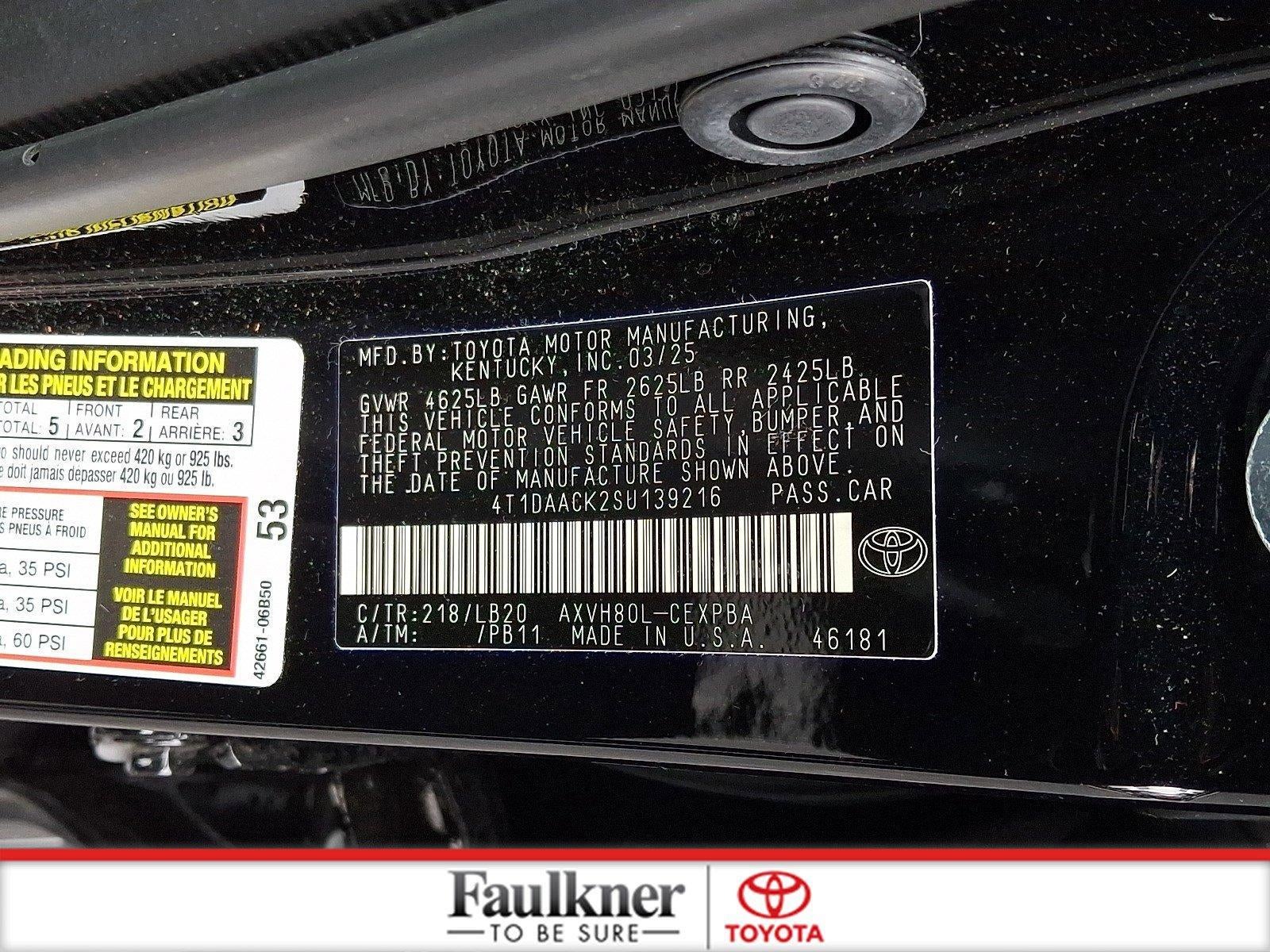 2025 Toyota Camry XSE (Natl)