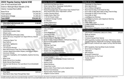 2023 Toyota Camry Hybrid XSE CERTIFIED