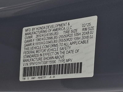 2025 Honda Pilot Touring AWD