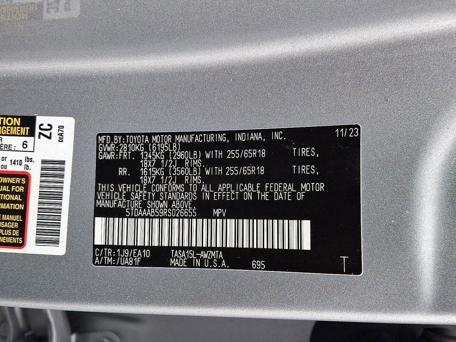 2024 Toyota Grand Highlander XLE AWD (Natl)