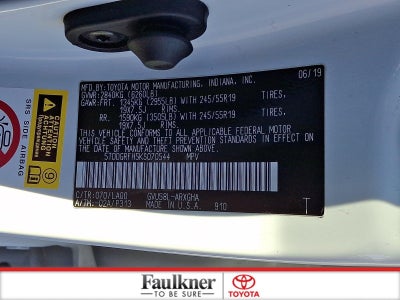 2019 Toyota Highlander Hybrid Limited V6 AWD (Natl)