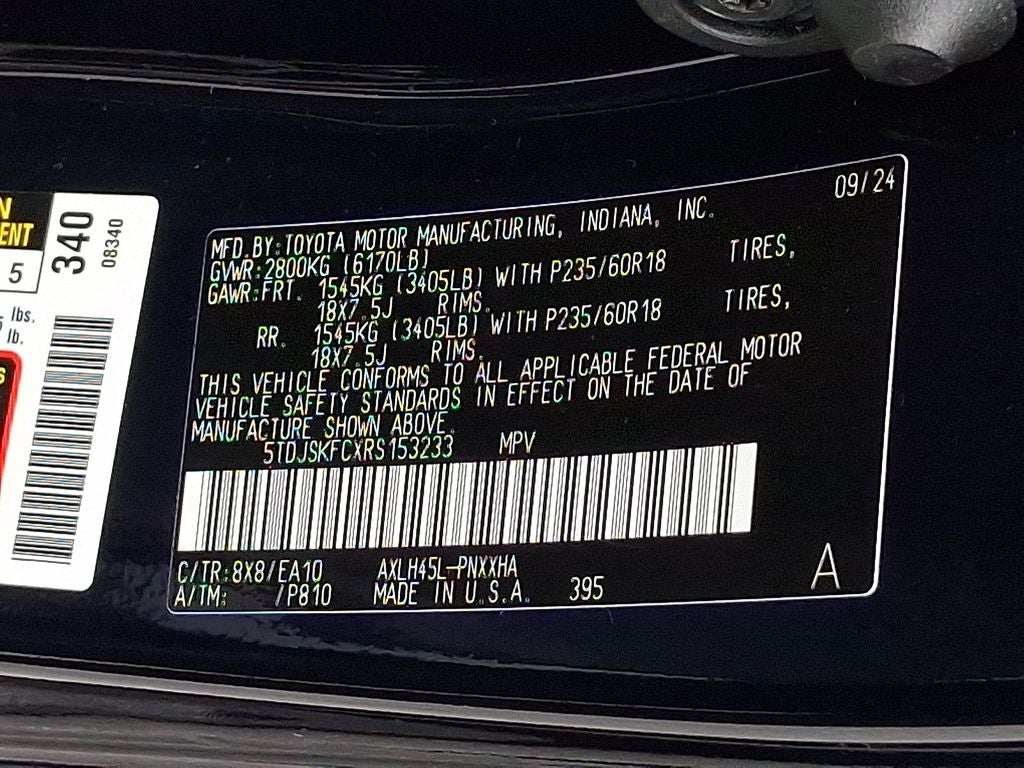 2024 Toyota Sienna XLE 7 Passenger