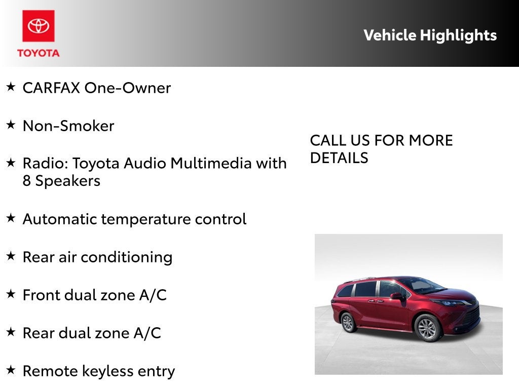 2026 Toyota Sienna XLE 8 Passenger