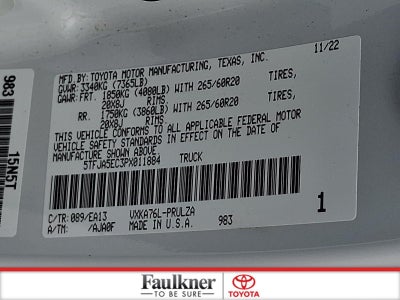 2023 Toyota Tundra 4WD 4WD Limited CrewMax 6.5' Bed (Natl)