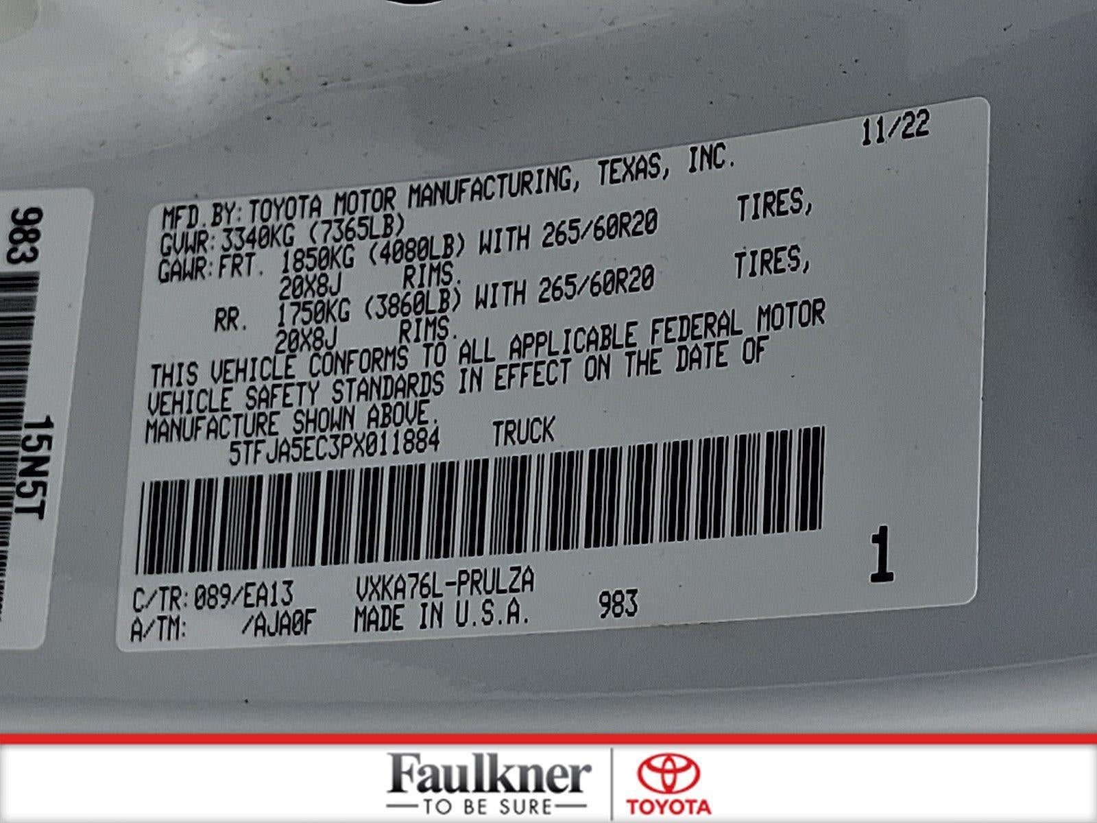 2023 Toyota Tundra 4WD 4WD Limited CrewMax 6.5' Bed (Natl)