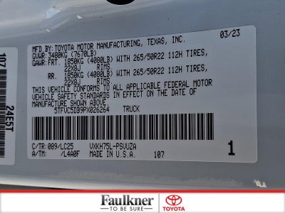 2023 Toyota Tundra 4WD 4WD Capstone Hybrid CrewMax 5.5' Bed (Natl)
