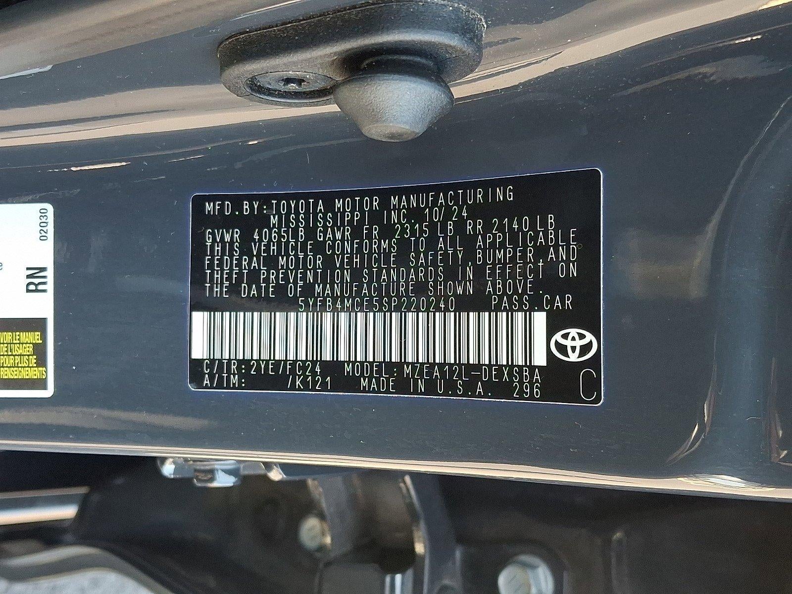 2025 Toyota Corolla FX CVT (Natl)