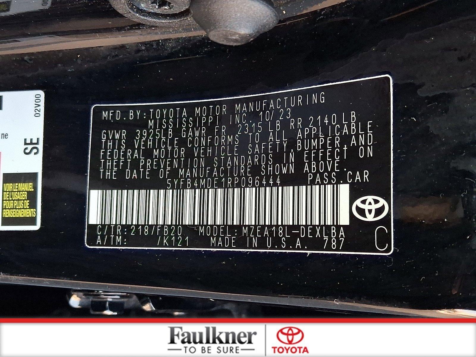 2024 Toyota Corolla LE CVT (Natl)