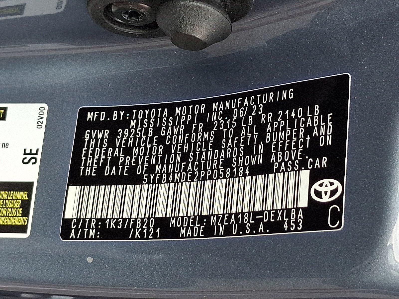 2023 Toyota Corolla LE CVT (Natl)