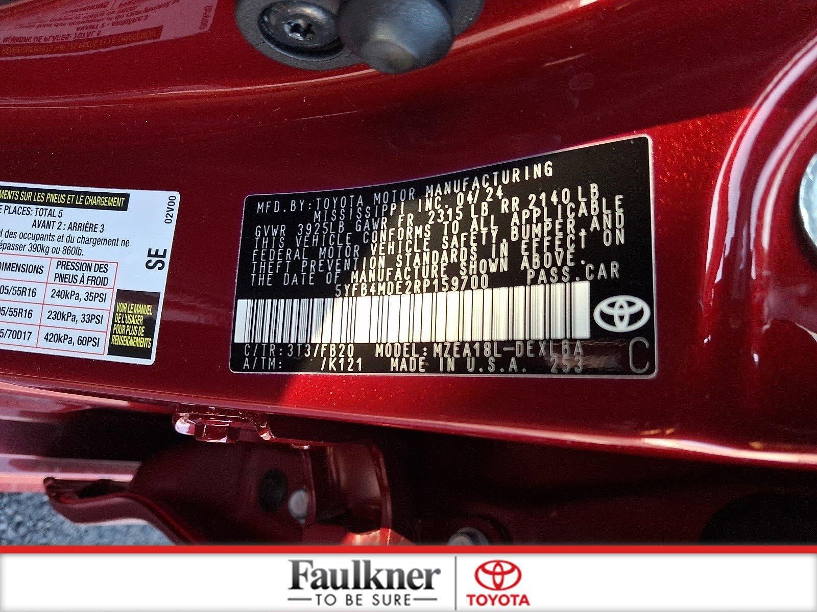 2024 Toyota Corolla LE CVT (Natl)