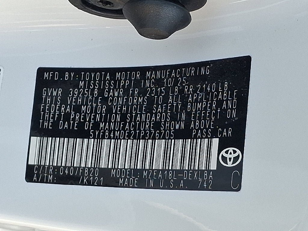 2026 Toyota Corolla LE CERTIFIED