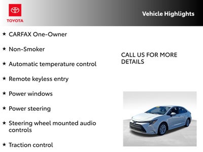 2026 Toyota Corolla LE CERTIFIED
