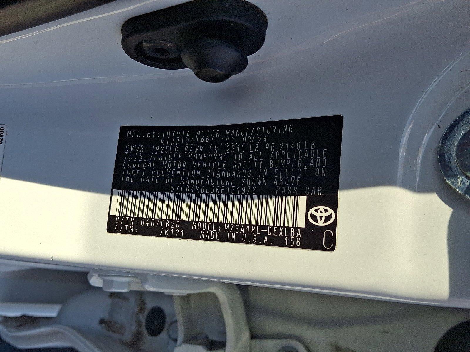 2024 Toyota Corolla LE CVT (Natl)