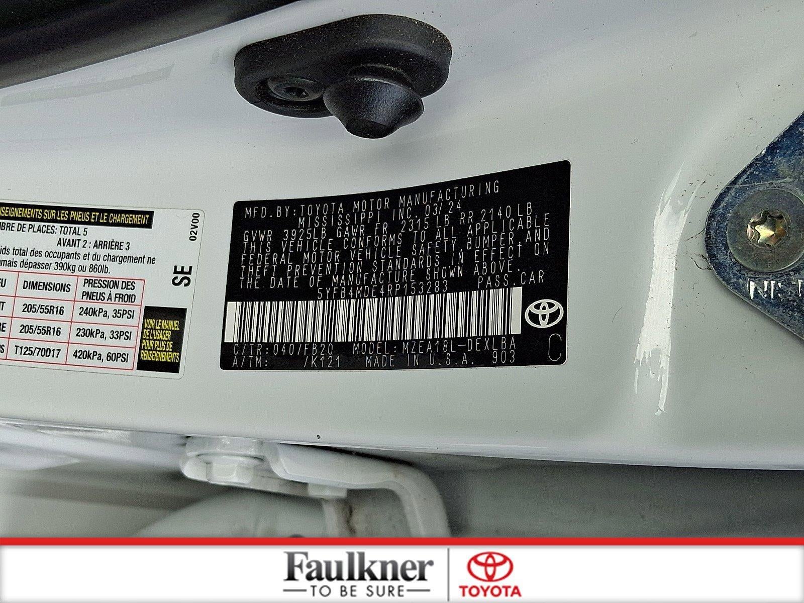 2024 Toyota Corolla LE CVT (Natl)