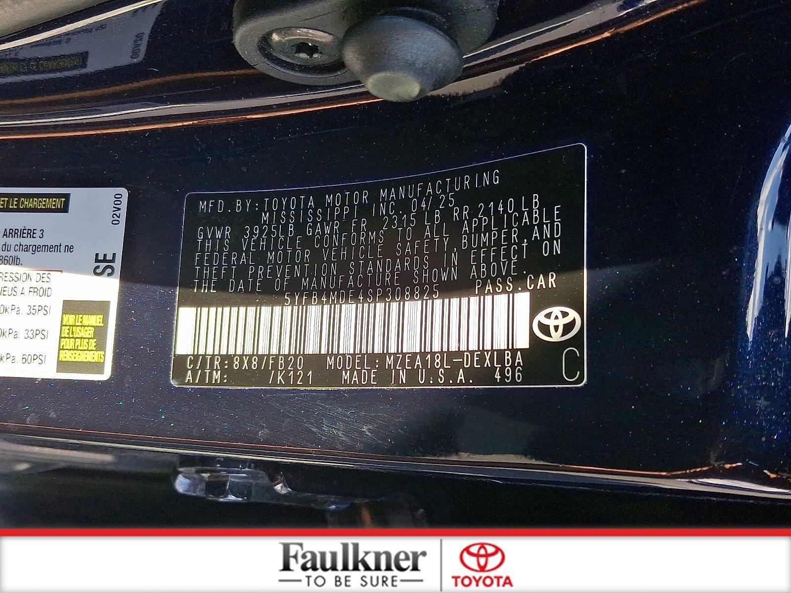 2025 Toyota Corolla LE CVT (Natl)