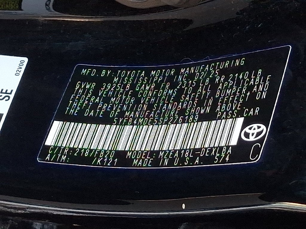2025 Toyota Corolla LE CERTIFIED