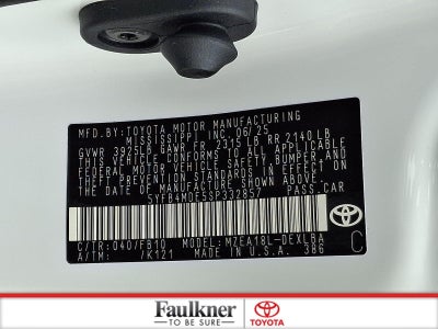 2025 Toyota Corolla LE CVT (Natl)