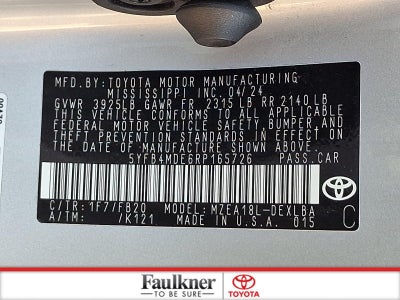 2024 Toyota Corolla LE CVT (Natl)