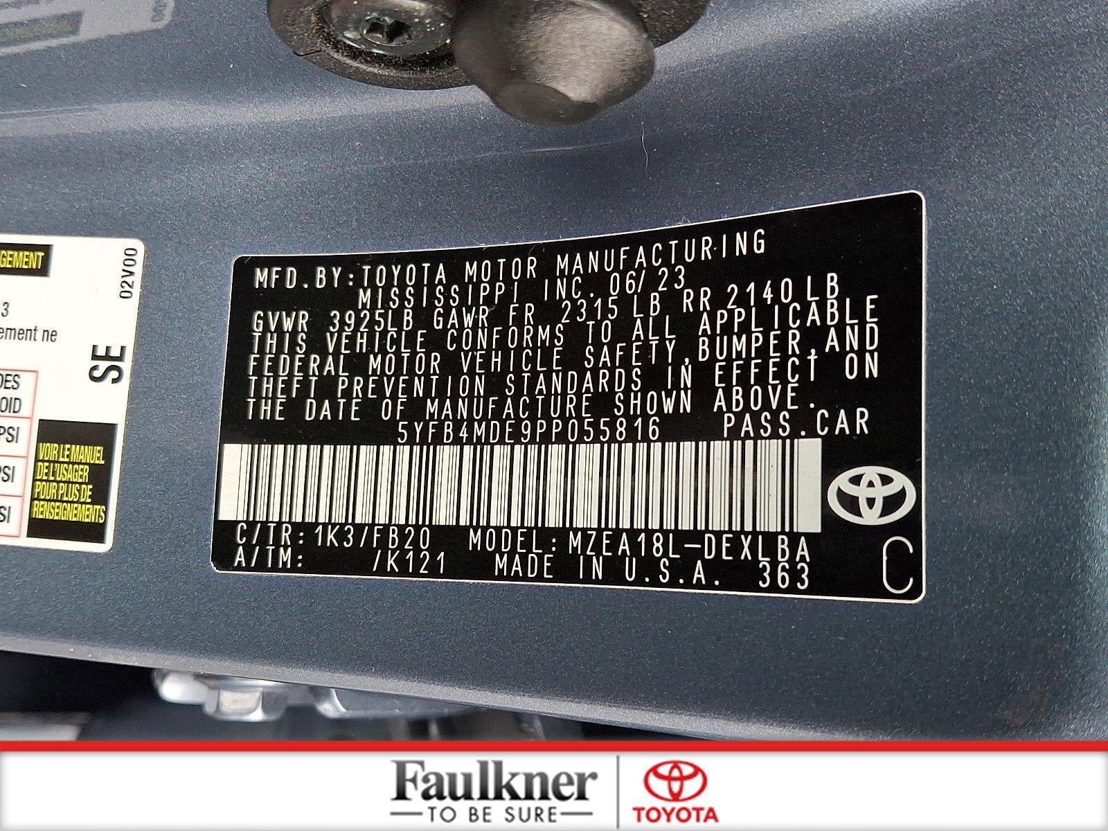 2023 Toyota Corolla LE CVT (Natl)