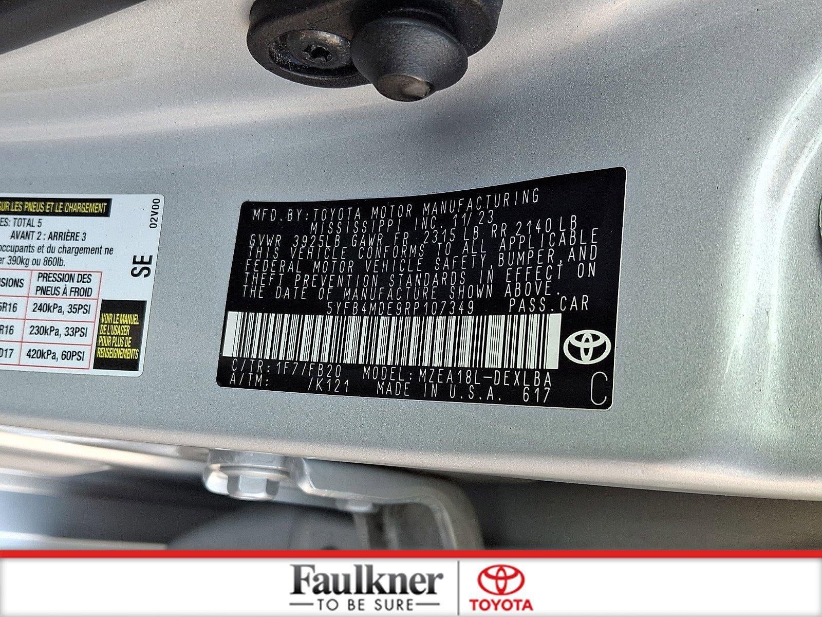 2024 Toyota Corolla LE CVT (Natl)