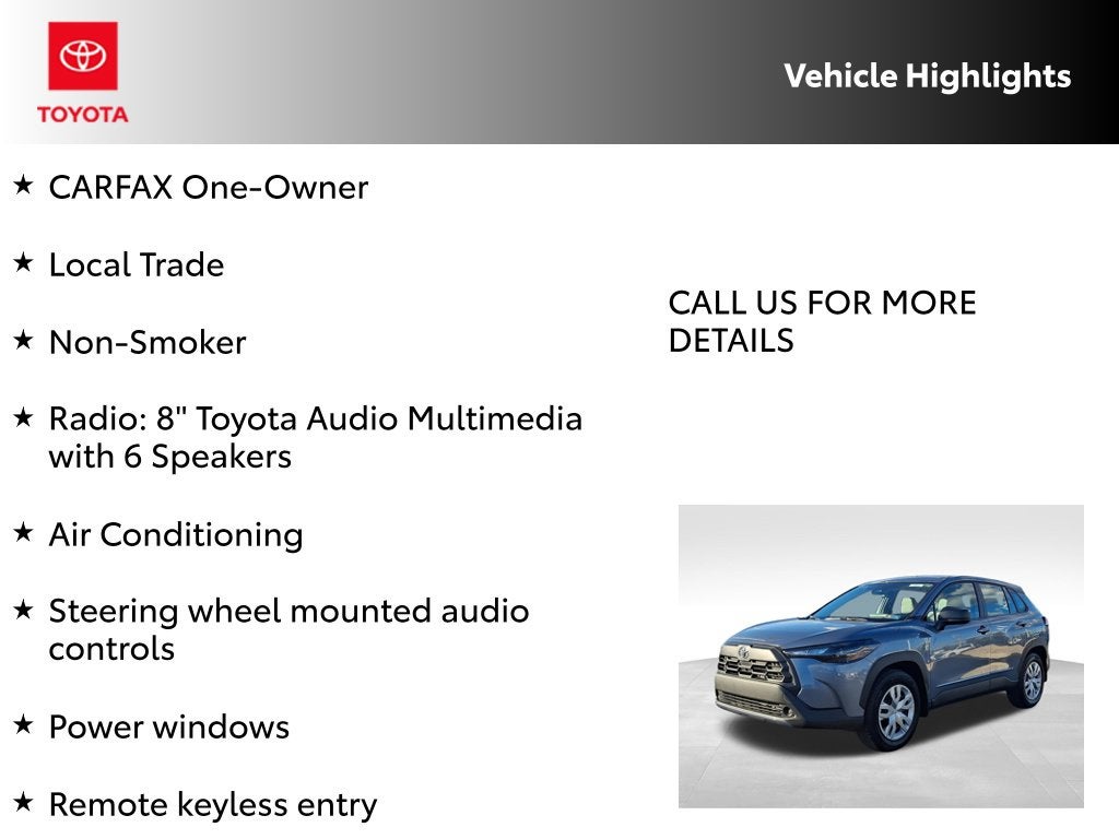 2026 Toyota Corolla Cross L CERTIFIED