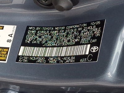 2026 Toyota Corolla Hybrid LE CERTIFIED