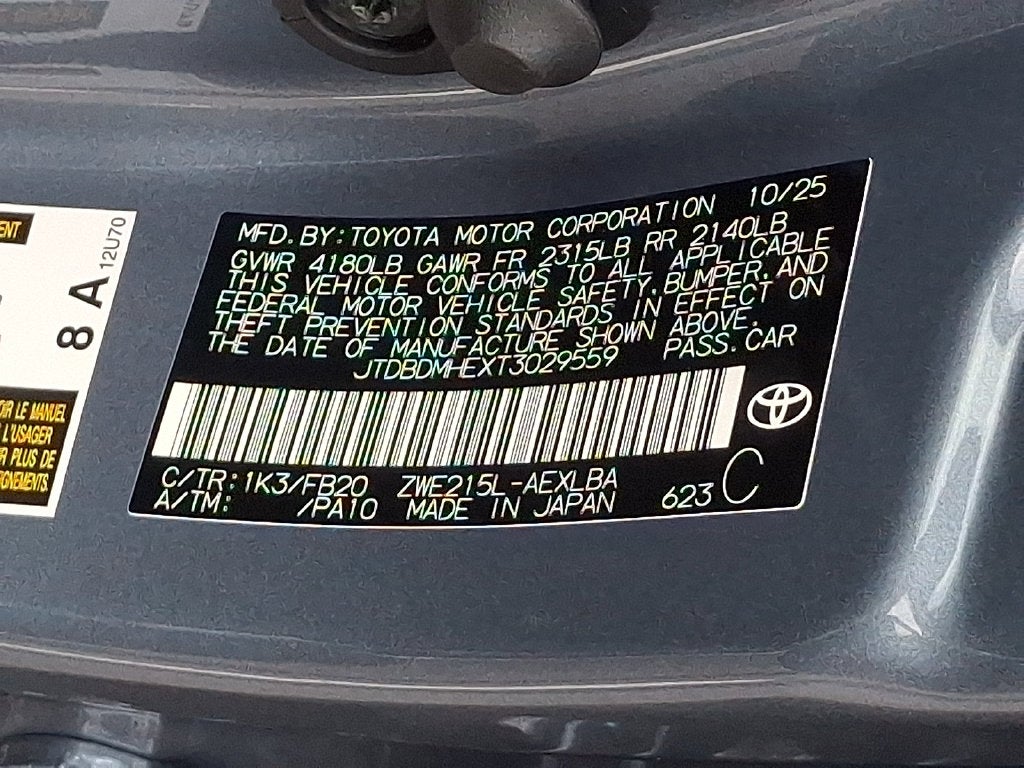 2026 Toyota Corolla Hybrid LE CERTIFIED